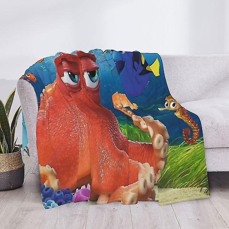 Disney Kids Readers Finding Dory Pack Custom Name Blanket Printed Soft Flannel Warm Video Games Throw Blankets For Home Bed Couch Bedspreads