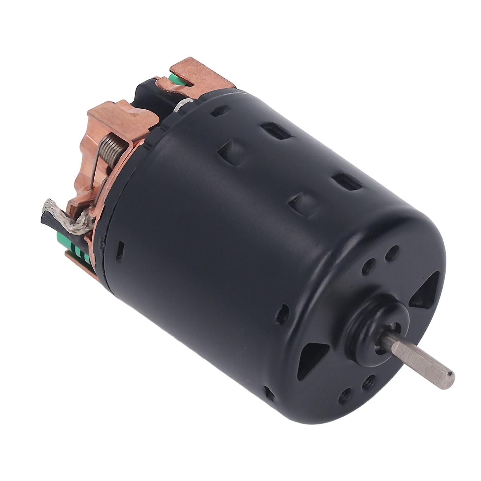 High Torsion DC Brushed Motor 55T 8000RPM 1.0A 2000g Black Shell Carbon Brush for High Speed Car Model, Convenient Installation