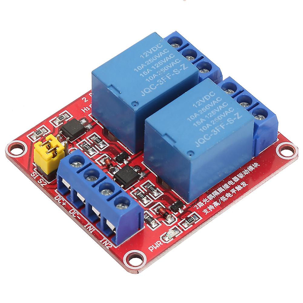 2 Channel Relay Module with Optocoupler Isolation 12V High and Low ...