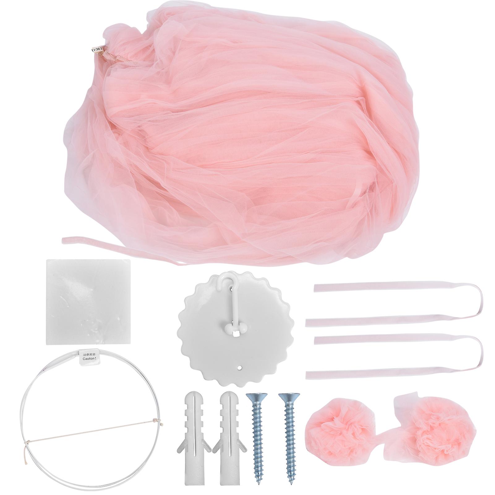 Princess Bed Canopy Net Mosquito Net Decoration Dome Mosquito Net for Baby Girls Pink
