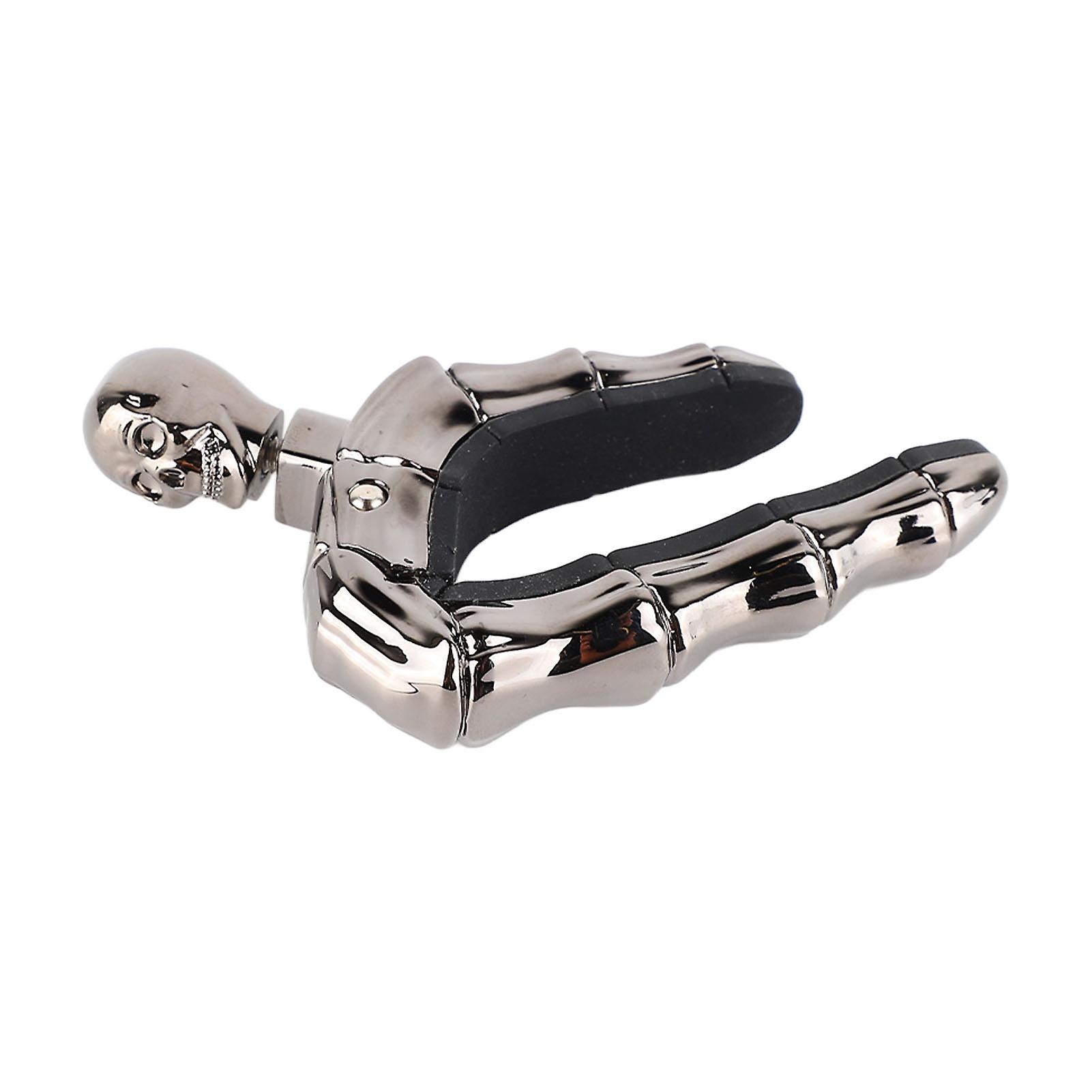 Akustisk Gitarr Capo Dödskalleformad Ganska Cool Metall El Klassisk Gitarr Capo För Ukulele Svart