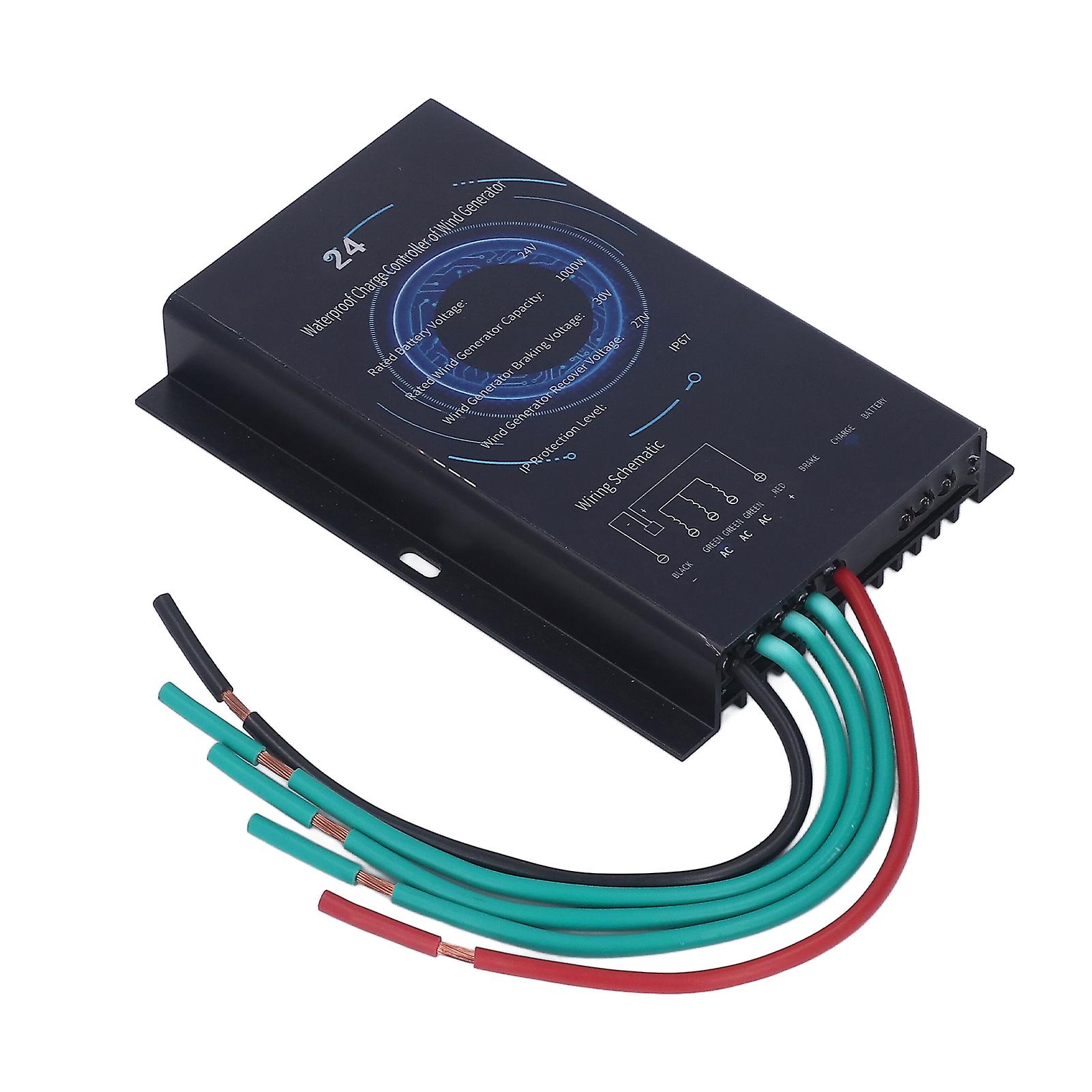 Fictory Wind Generator Controller Fictory Hybrid Wind Controller, Automatic Charging Wind Generator Controller, 1000W 24V, Aluminum Alloy Shell,
