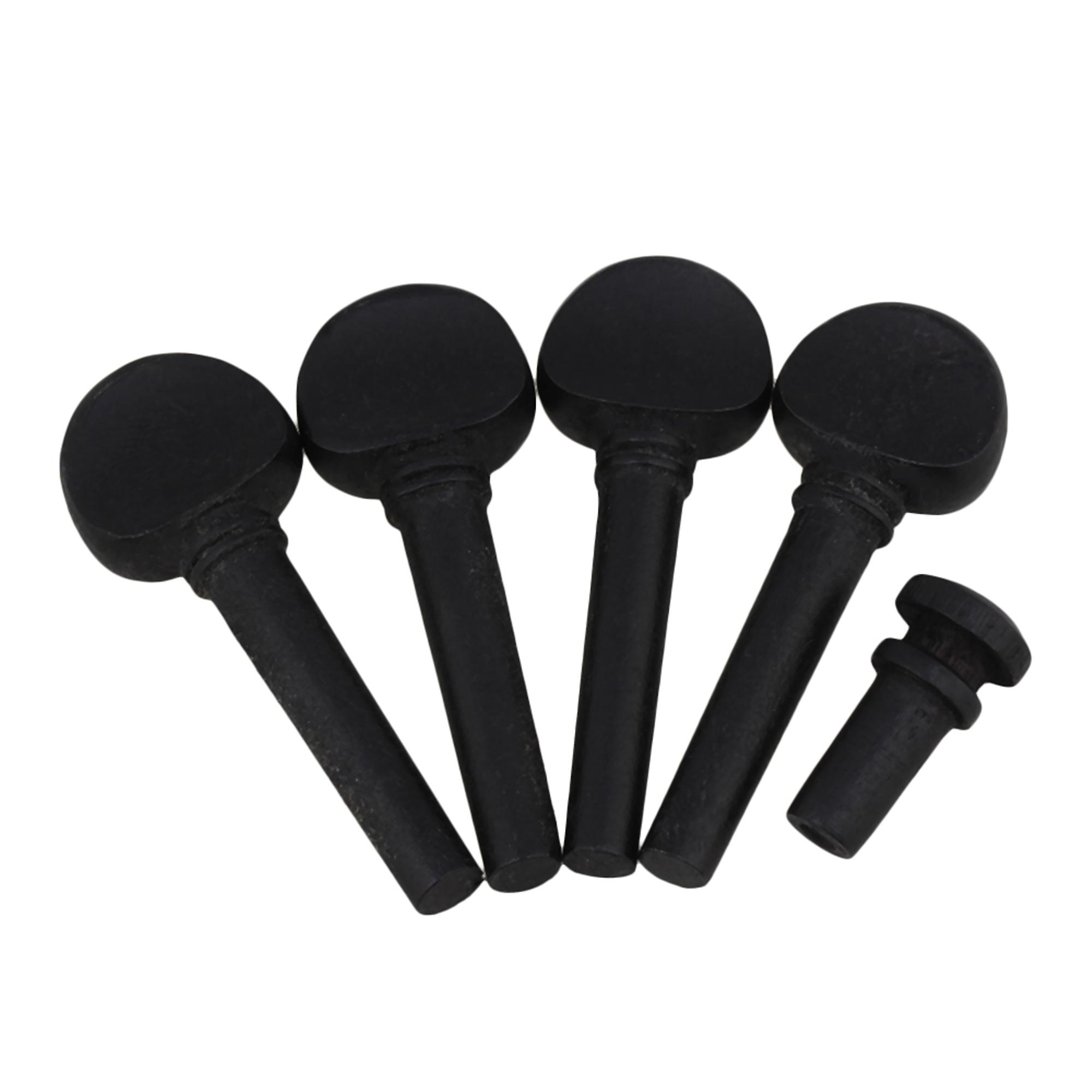 Tuning Pegs Wood Stained Black for 3/4 Violin String Instruments