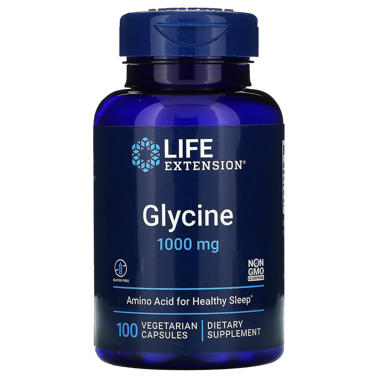 Life Extension, Glycine, 1,000 mg, 100 Vegetarian Capsules