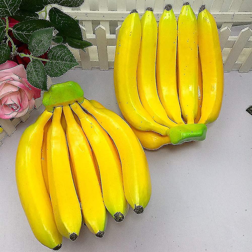 Artificial Bananas Simulation Fake Fruit Realistic Banana Bunch 