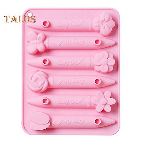 Pencil Mold Heat Resistant Clean Easily Reusable Practical 6 Pack Bees Butterflies Crayon Mold for Bakery