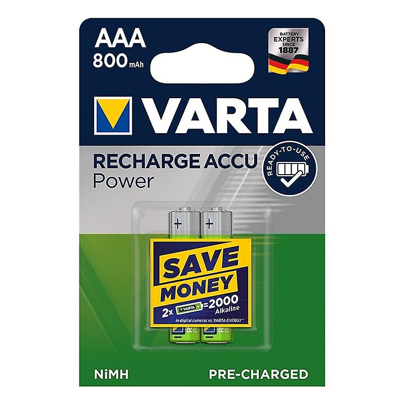 Varta Recharge Accu Power Akkus AAA 800 mAh 2 Stück in Blistern (DECT-Telefon)