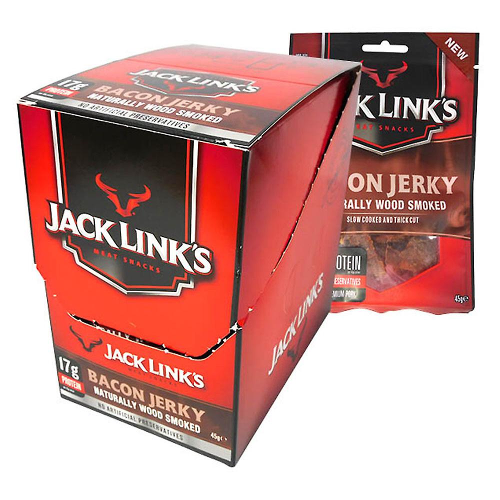 Jack Links Bacon Jerky Naturally Wood Smoked Bacon Jerky Snak (10x50 Grams)