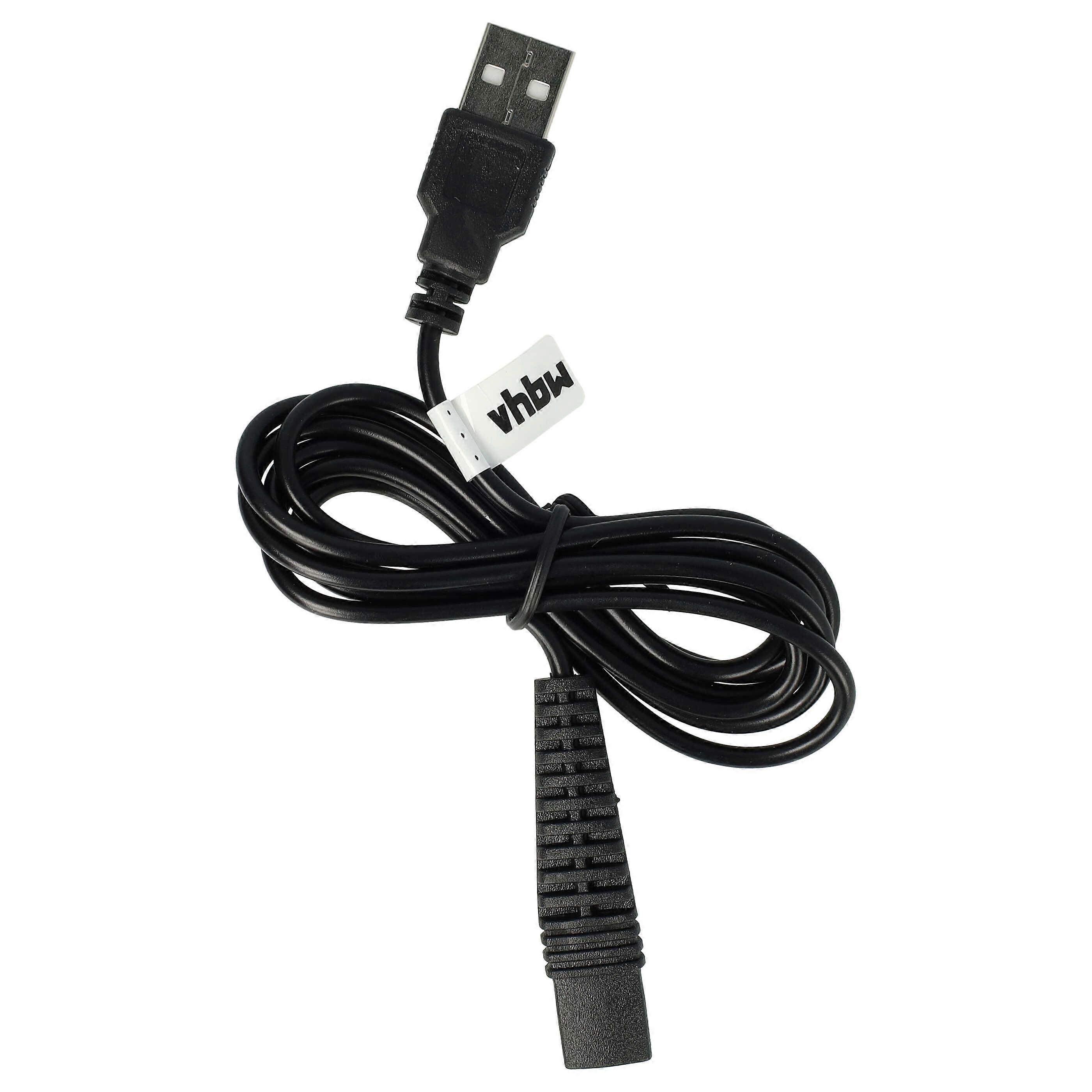 vhbw Ladekabel kompatibel mit Braun Series 3 SmartControl3 TriControl 5600, SmartControl3 4876, SmartControl3 4875 Rasierer - Netzkabel, 120 cm