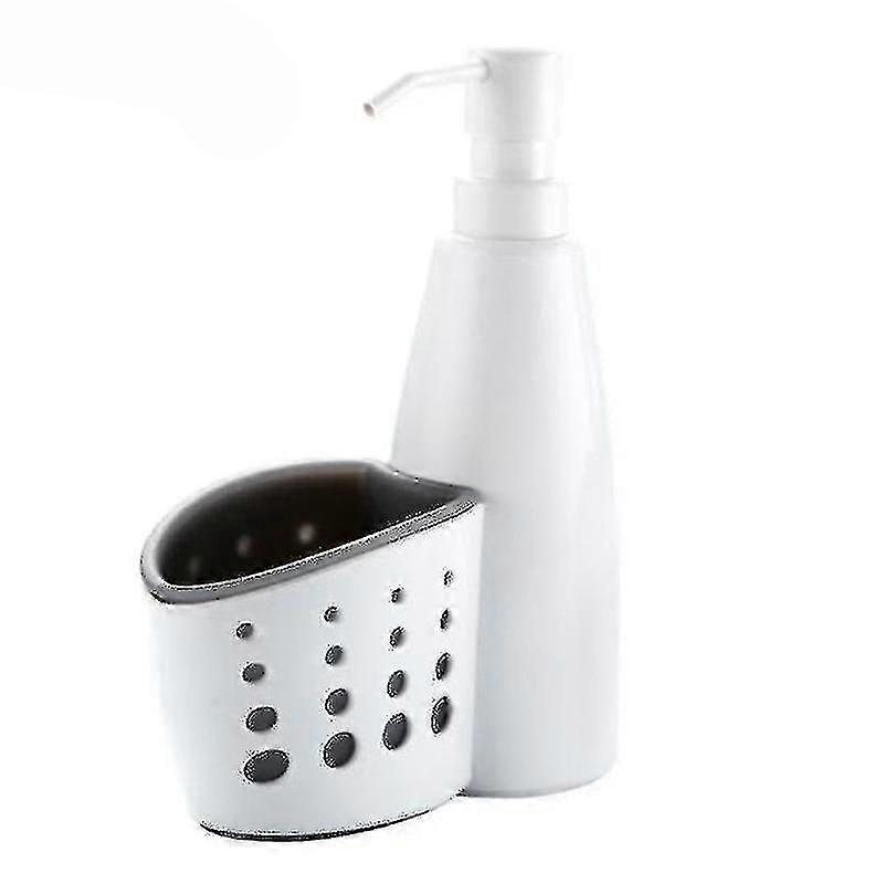 2 in 1 Pompa distributore di sapone da cucina e spugna Cadd Organizer Dispenser di sapone liquido
