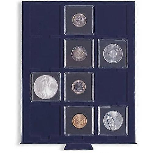 Leuchtturm Premium Quality and Durable Square-Spaced Smart Coin Box (Blue)