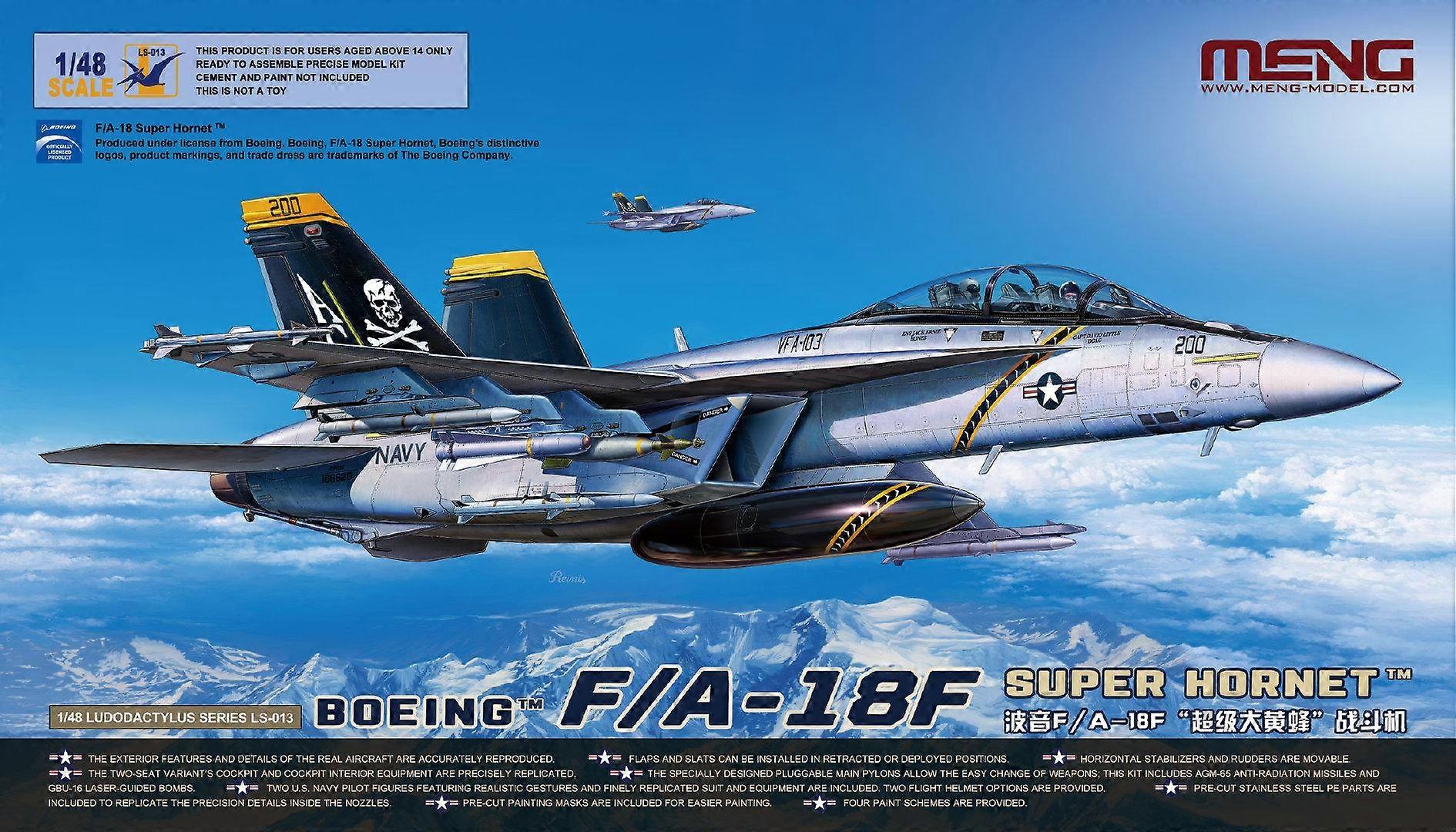 Meng Ls-013 1/48 Boeing F/a-18f Super Hornet Plastic Model Kit