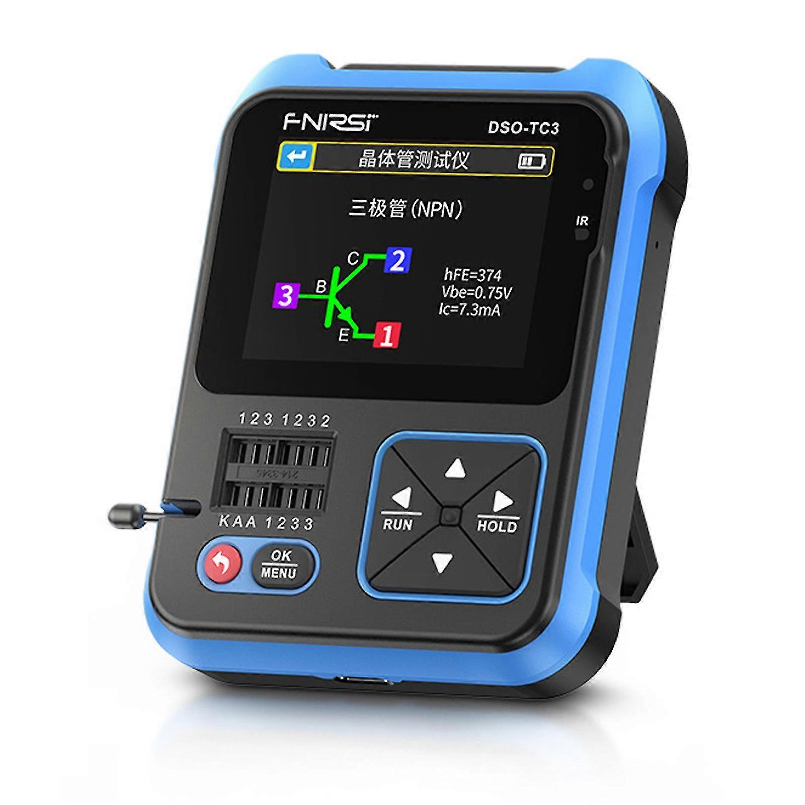 3 In 1 Fnirsi Dso-tc3 Digital Oscilloscope Transistor Tester 500kmhz 10ms/s