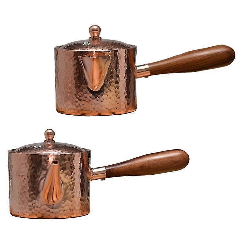 400Ml Thickened Copper Kettle/milk Jug Maker - With Filter, For Picnic, Camping & More