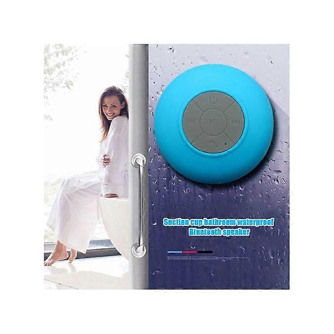 Mini Waterproof Bathroom Wireless Bluetooth Speaker - Blue