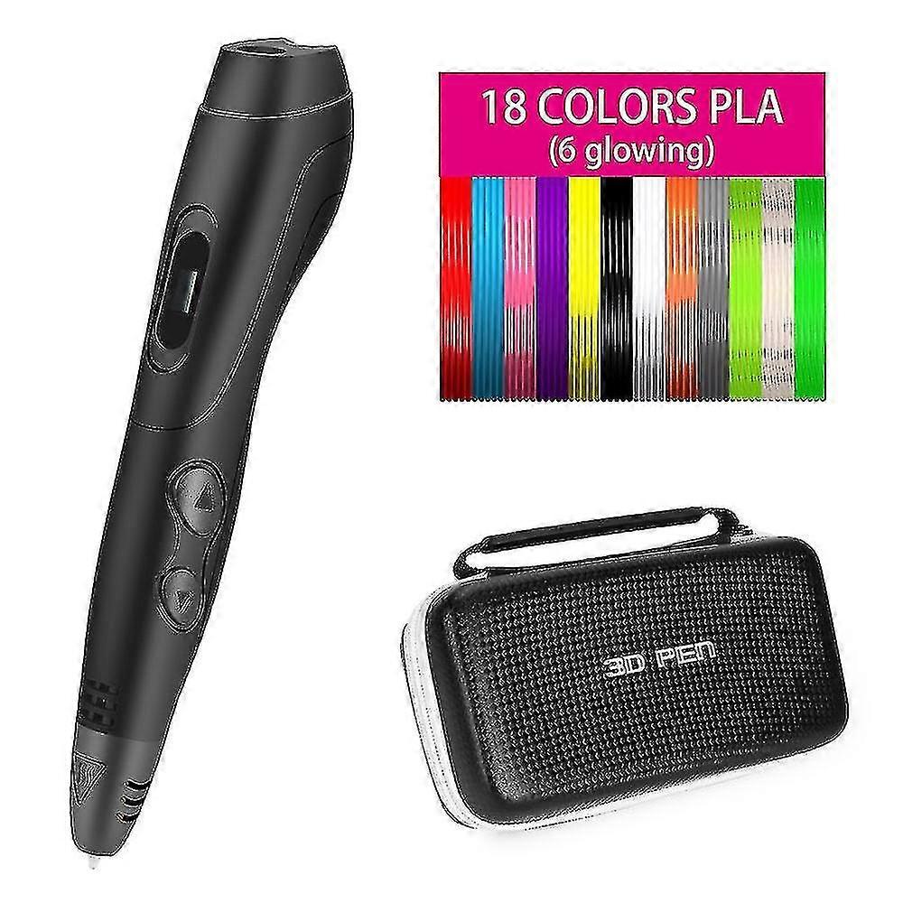 6 Speed Level Temperature Adjustable 3d Printing Pen With 24 Colors 48 Meter Pla Filament