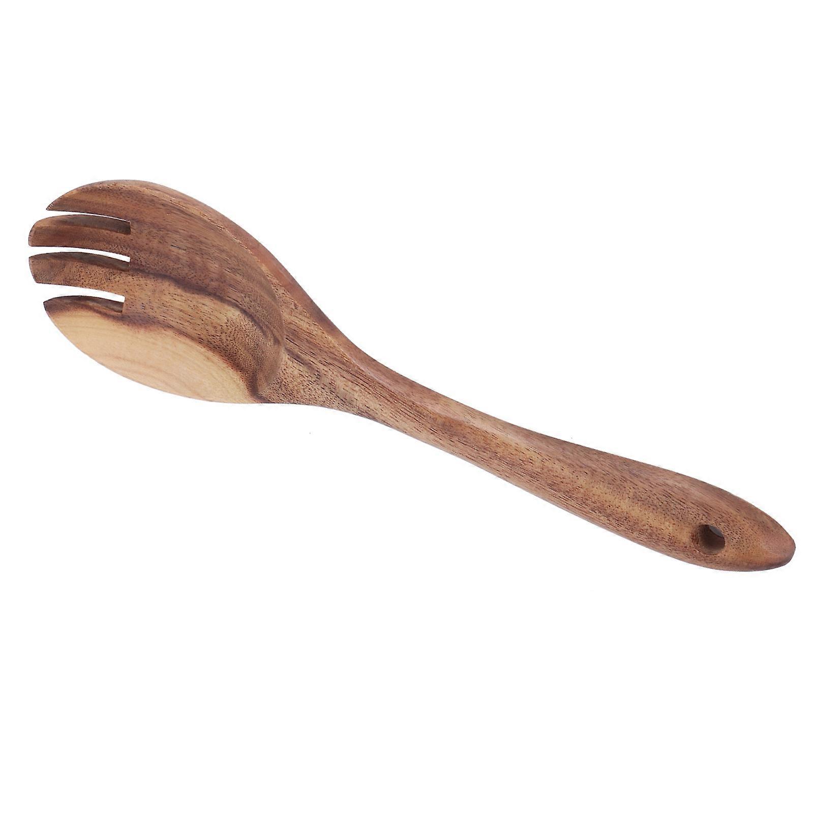 Teak Wood Tableware Food Grade Wooden Kitchen Dining Set for Salad and Fork