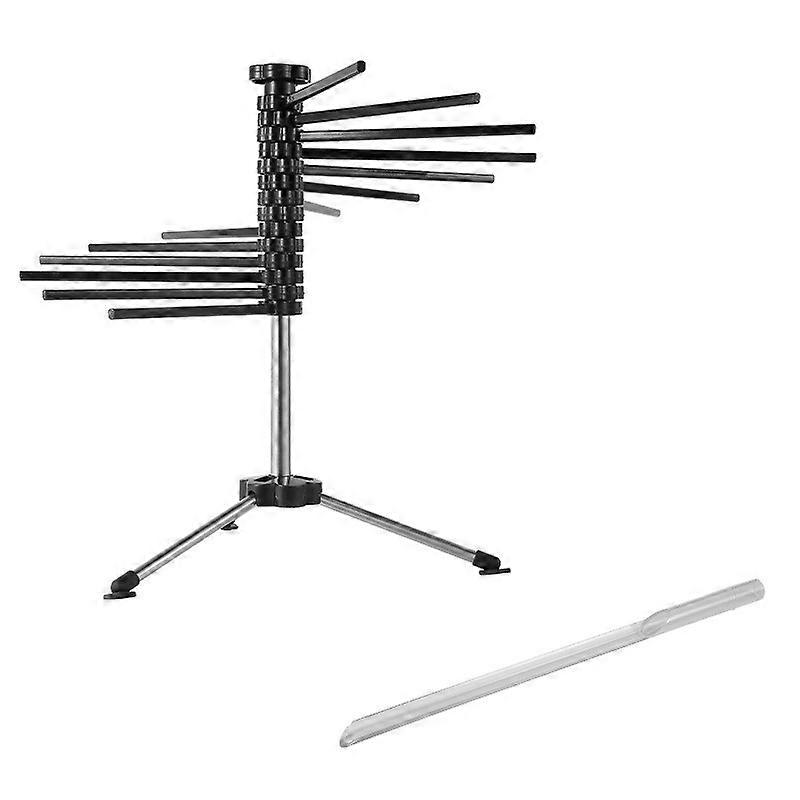 Rotatable Homemade Pasta Drying Rack Safety Material Pasta Rack (black)