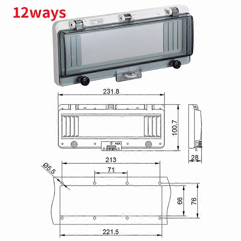 Circuit Breaker Transparent Waterproof Box Window Distribution Box Protect Window Cover Monitor Observation Window Switch Ip67