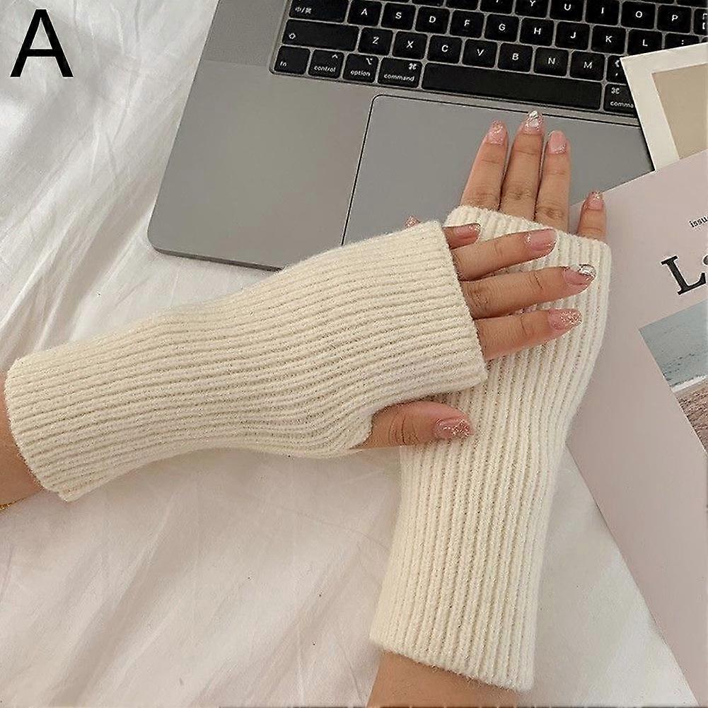 Women's autumn and winter wool cold-proof simple gloves