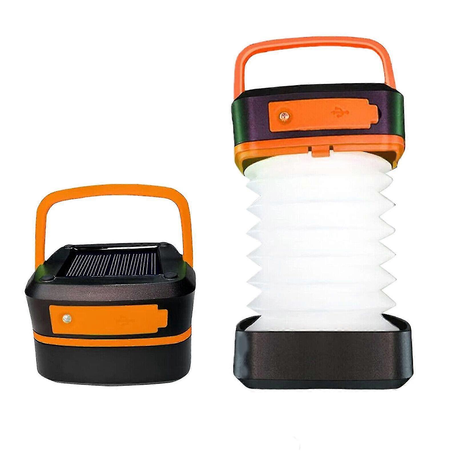 Led Lantern Camping Light Flashlight Outdoor Tent Lamp Rechargeable & Foldable