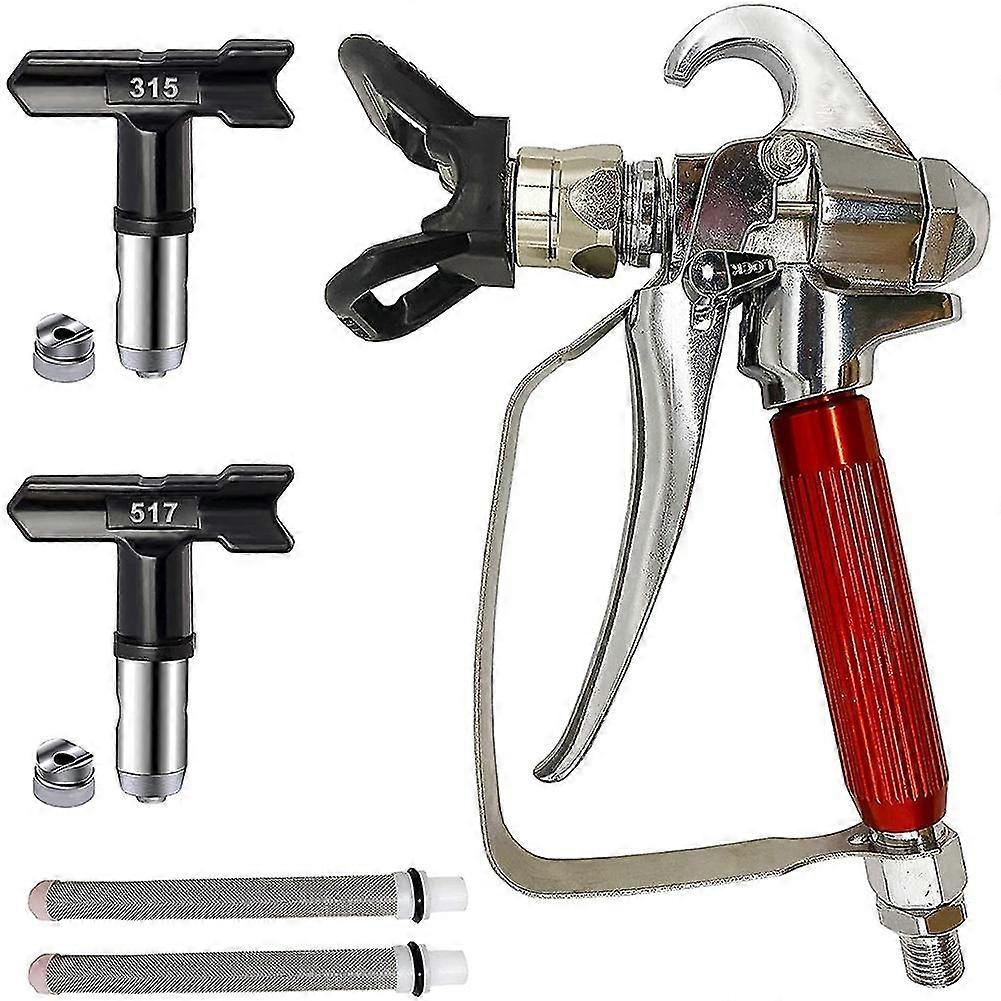 Airless Paint Sprayer With 2pcs Paint Spray Tip (315,517) And Nozzle Guard + 2pcs Airless Spray Fil