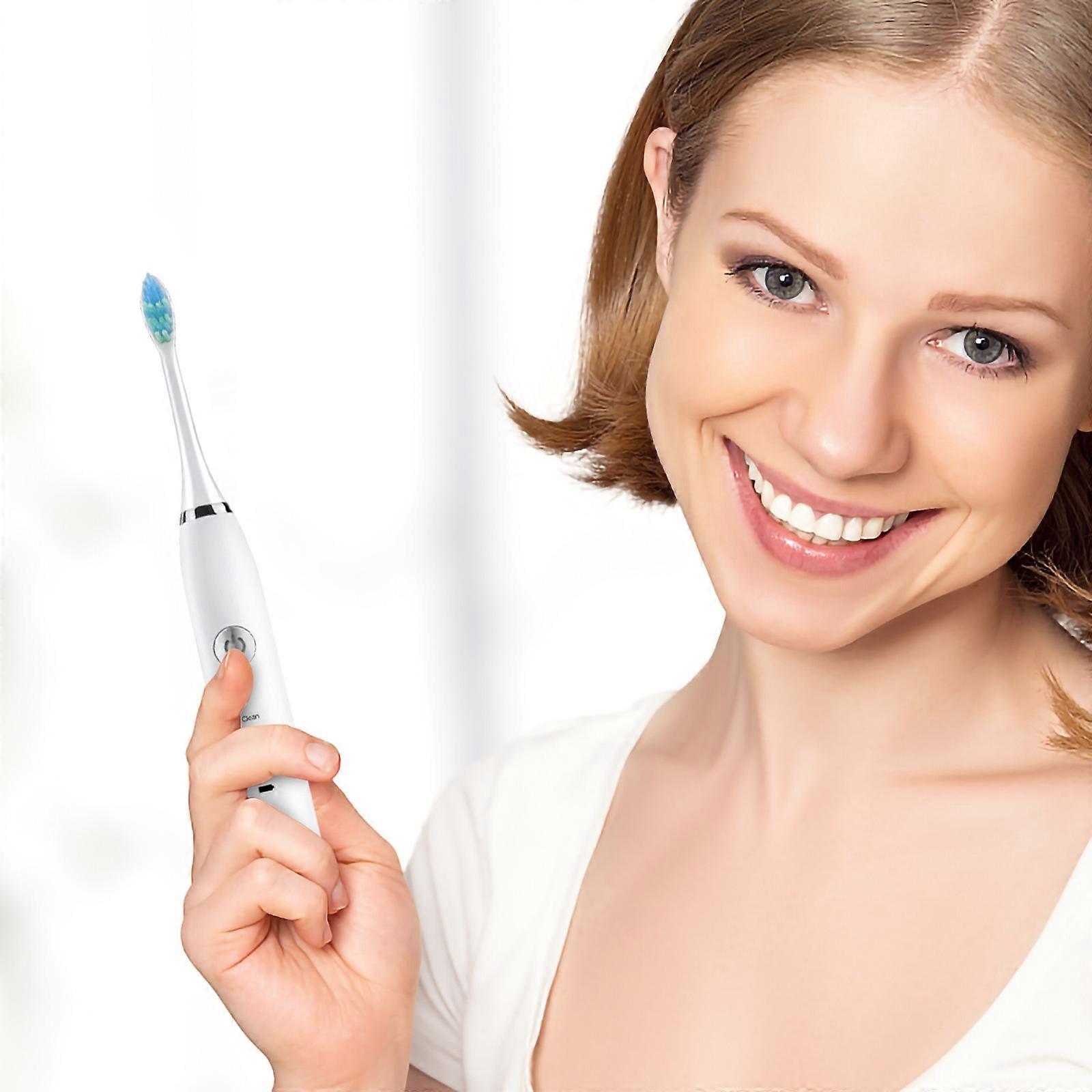 Beauty Secrets Nail Glue Toothbrush/USB Rechargeable 5 Cleaning Modes Including Timer/1x Host / 2x Brush Rechargeable Toothbrush