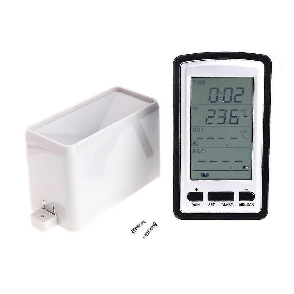 Wireless Rain Meter Gauge Weather Station Indoor/outdoor Temperature Recorder