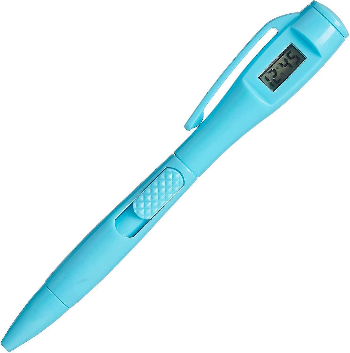 Novelty Digital Clock Pen - Time, Date & Timer -(2pcs, Blue)
