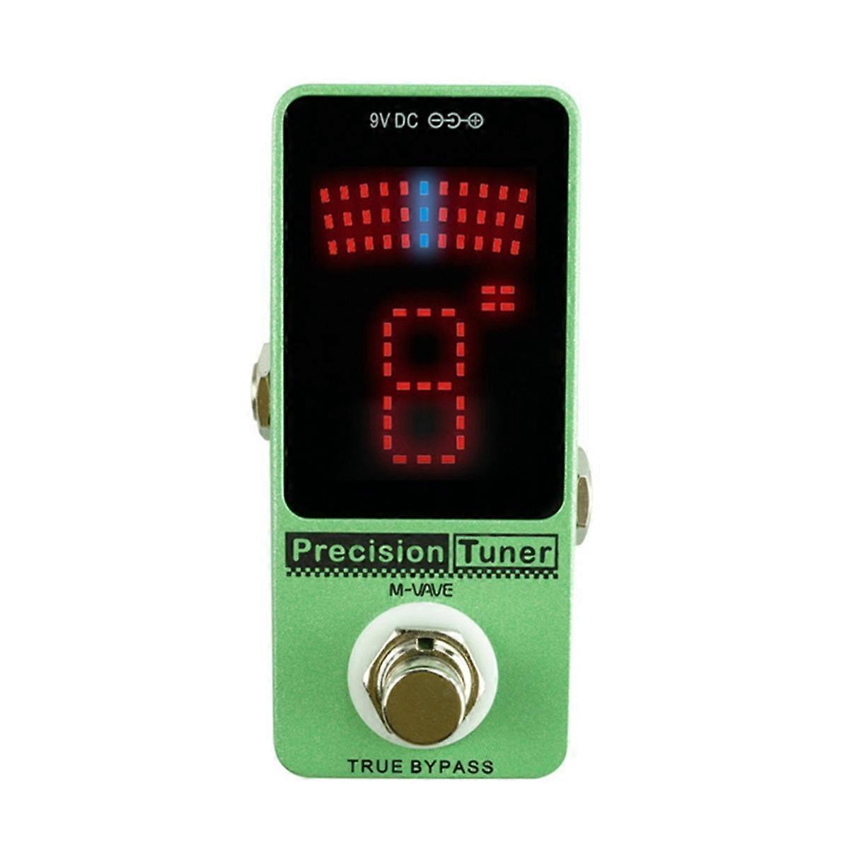 Precisionsgitarrstämpedal med LED-display Gitarrstämapparat True Bypass för kromatisk gitarr och bas