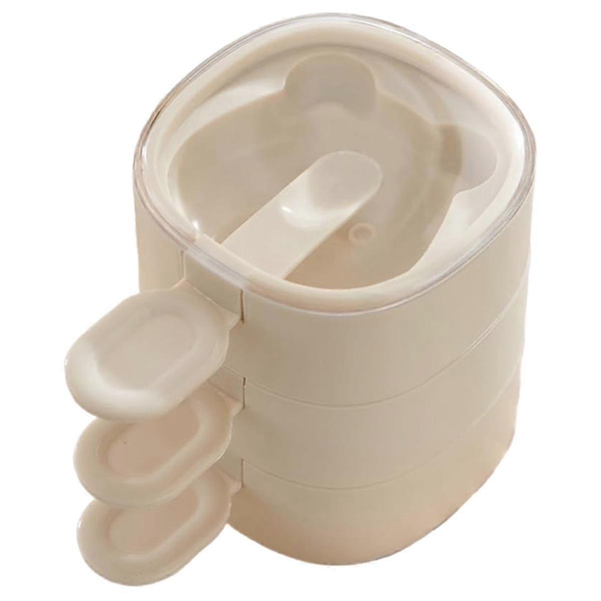 Multi-Layer Ice Cream Mold Silicone Homemade Stackable Popsicle Molds DIY Cute Reusable Ice Popsicles Mold White
