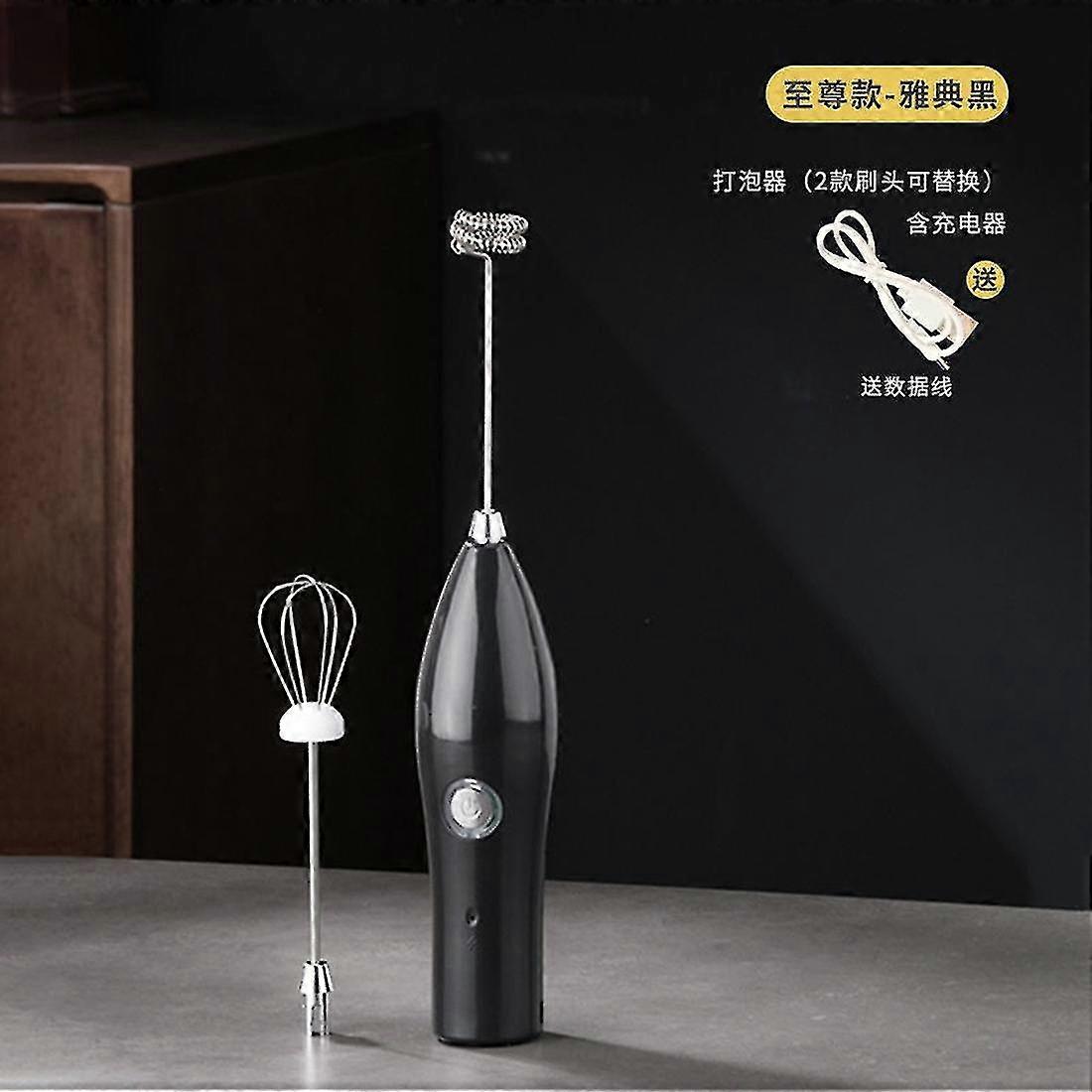 Electric Handheld Milk Frother Blender With Usb Charger Bubble Maker Whisk Mixer For Coffee Cappucc