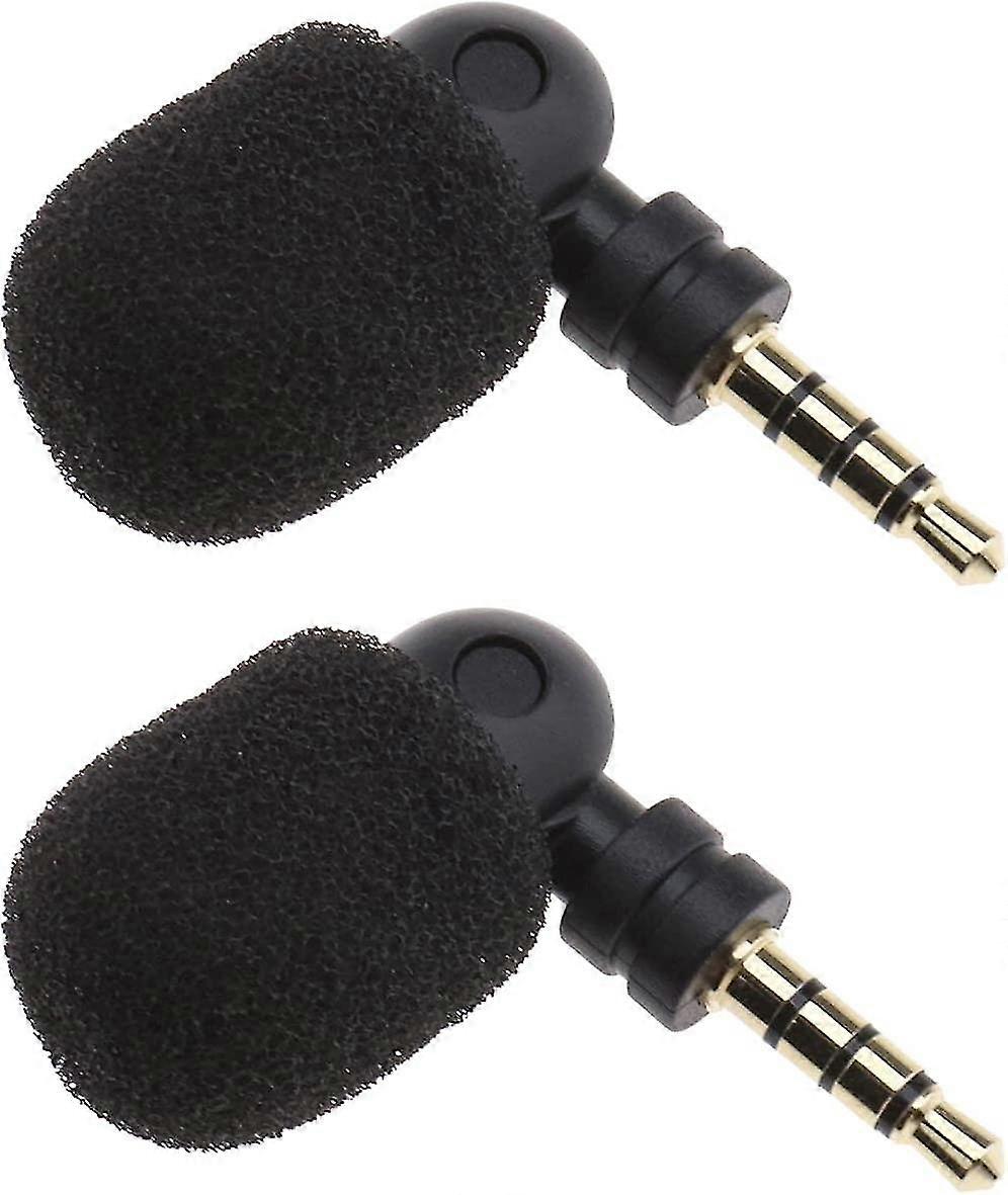 2pcs 3.5mm Mini Microphone For Acsergery Sound Card Mobile Phone Tablet Notebook Desktop Gift