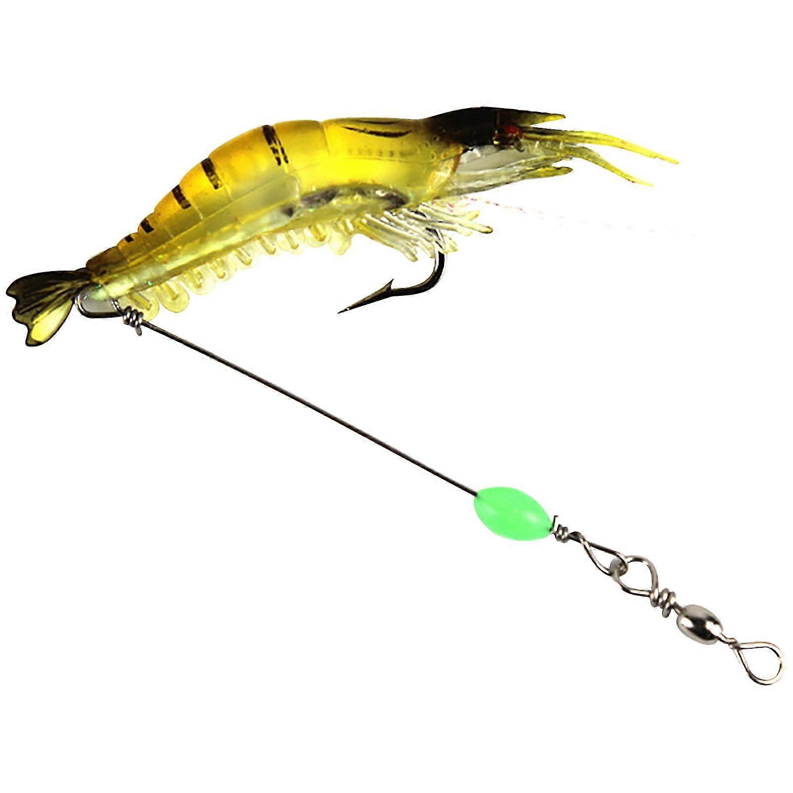 9cm Large Prawn Bait With Luminous Hook For Perch, Bait With Hooked Shrimp
