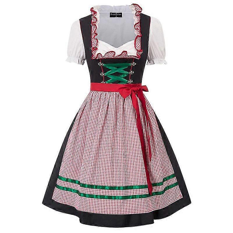 Femmes Oktoberfest Dirndl Costume Traditionnel Allemand Robe Pour Carnaval
