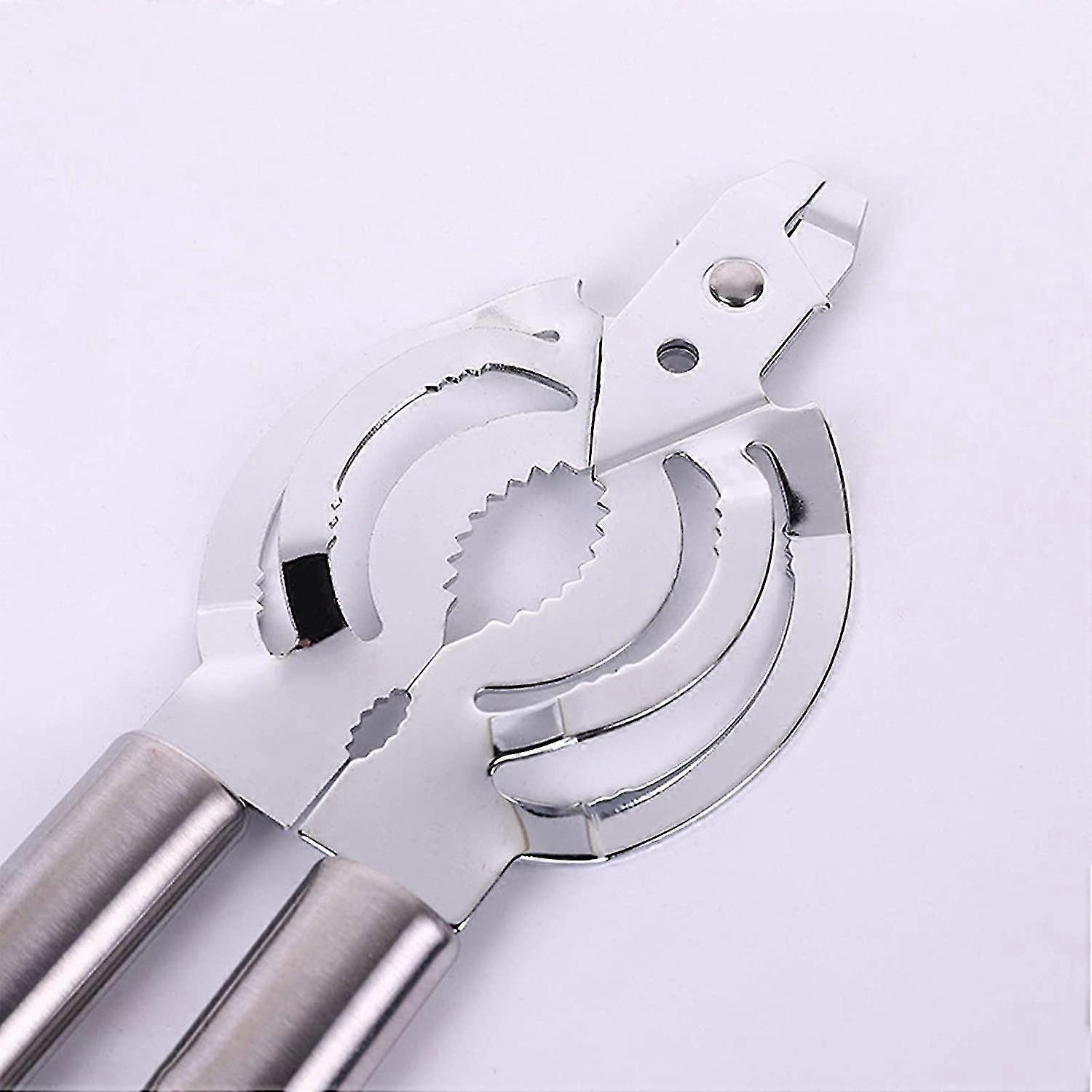 Multifunction Manual Can Opener 4 In 1 Easy Turn Handle Smooth Edge Can Opener Can Opener Multi-function Bottle Opener Stainless Steel Blade For Cans
