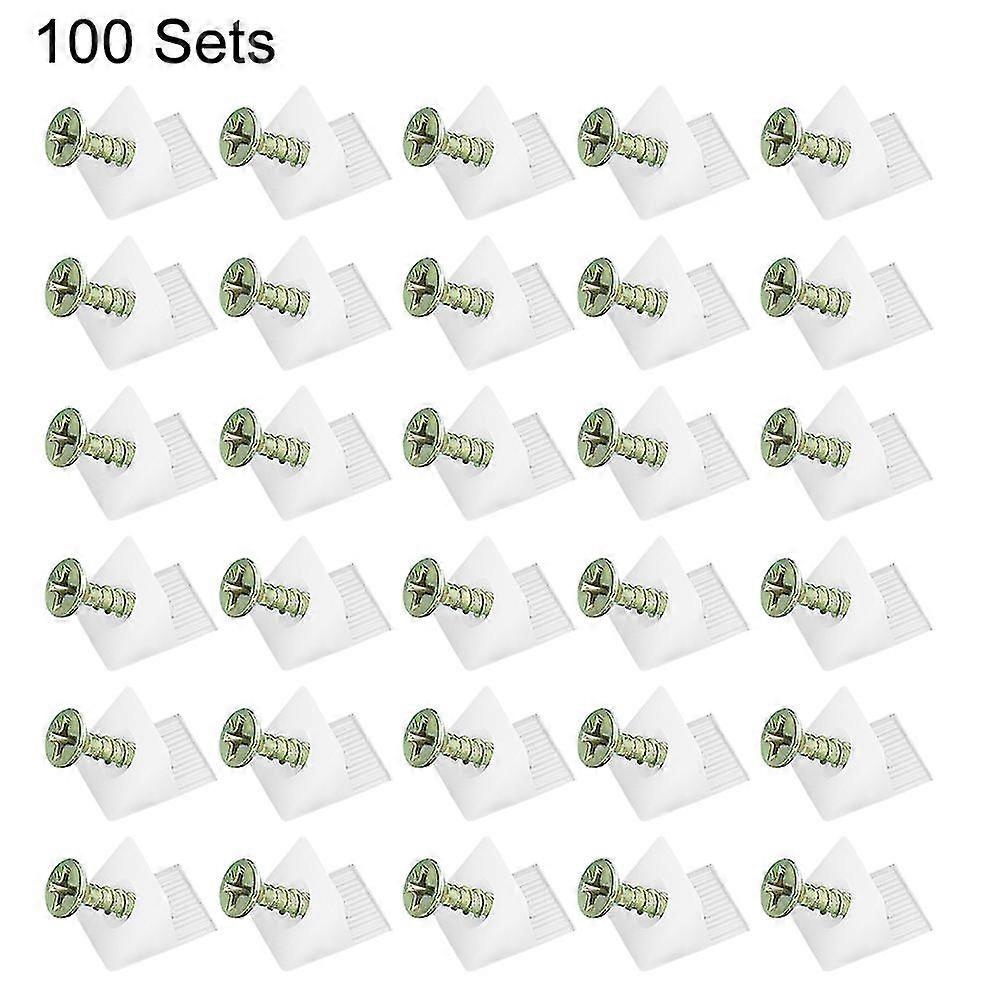 100pcs Plastic 45 Degree Fixing Durable Mending Wedge With Screws