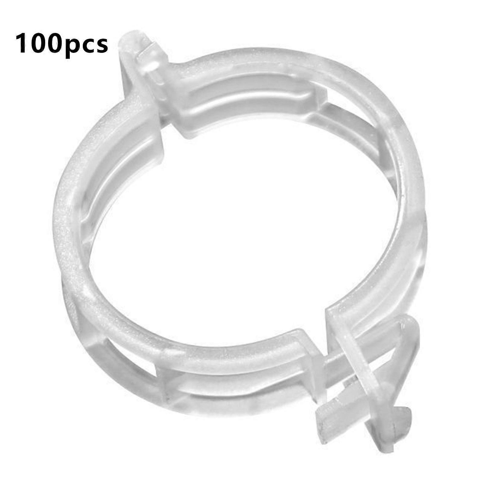 100/200/300Pcs Plant Support Clips Plastic White Green Plant Garden Clip Pepper Eggplant Fixer Tomato Clips Vine Fixing Clips Easy to Use Gardening To