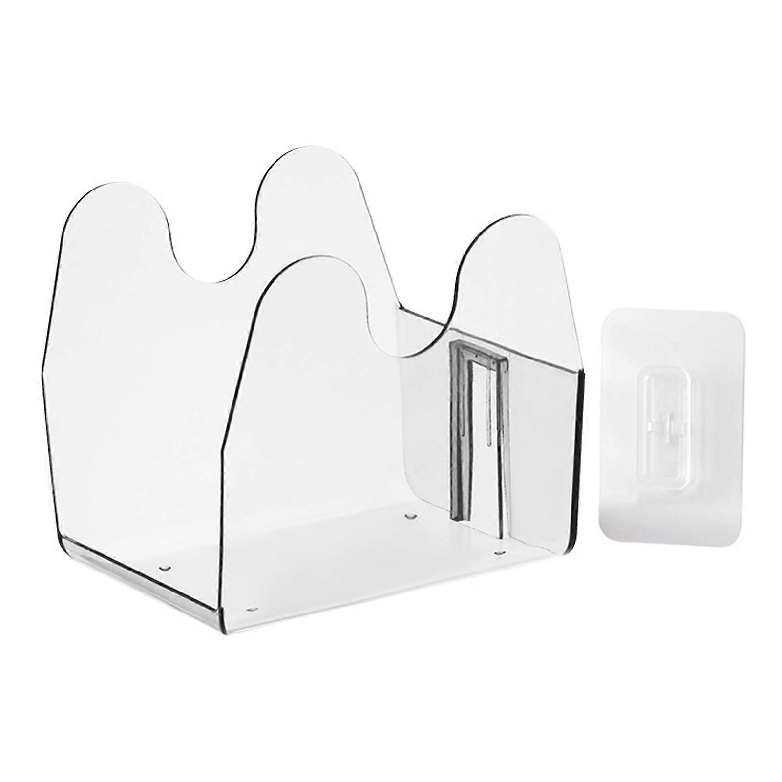 Kitchen Spice Bag Holder Wall Mount Adhesive No Drill Detachable Clear Plastic Multifunctional Seasoning Pouch Organizer Rack