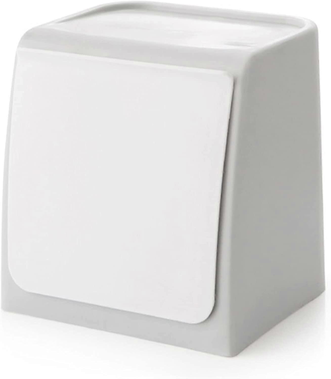 Mini Wall-Mounted Hanging Trash Can PP Removable(Grey)