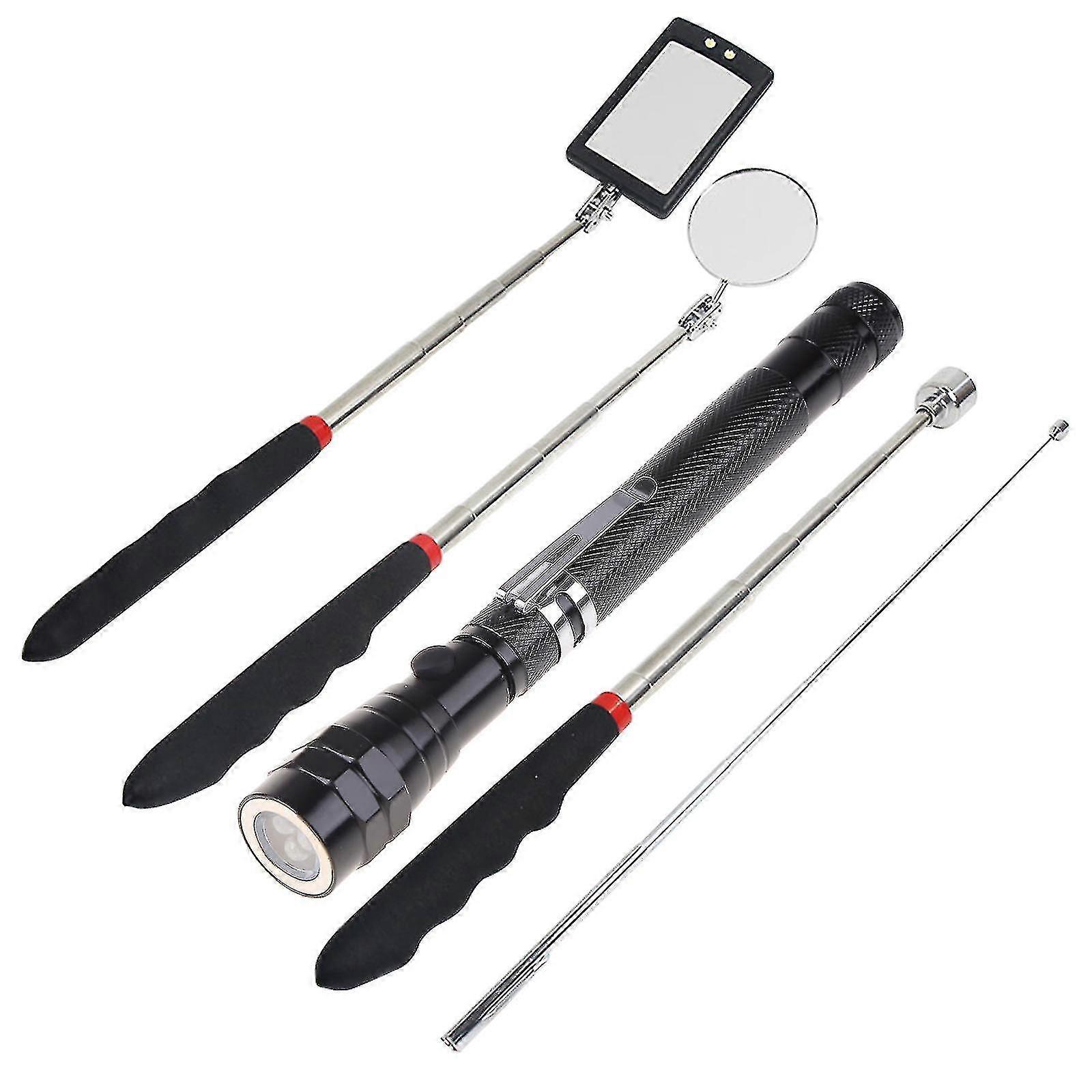 Telescoping Adjustable 5pcs Rectangular Mirror Circular Inspection Mirror Ls Yl