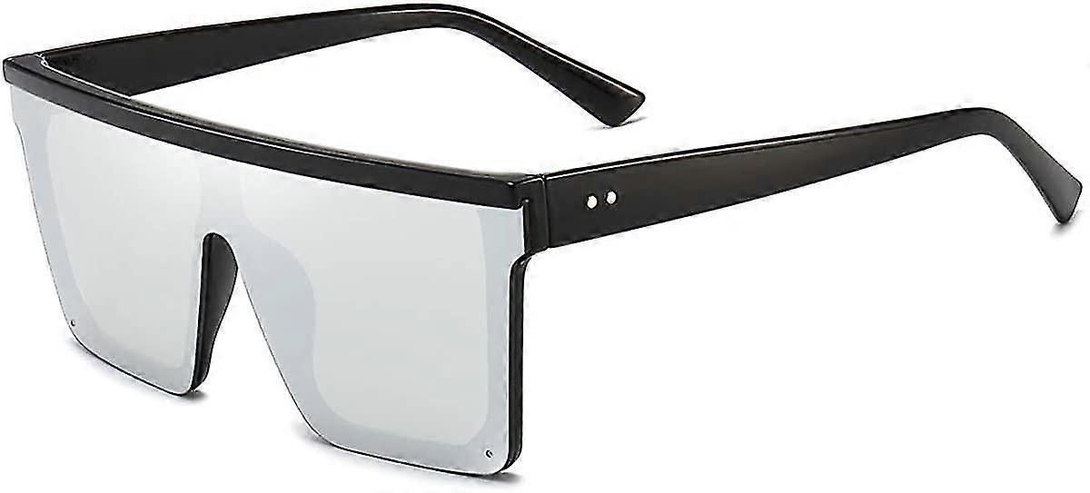 MIMIGO Square Oversized Sonnenbrille Für Frauen Männer Mode Flat Top Große Schwarze Rahmenschirme