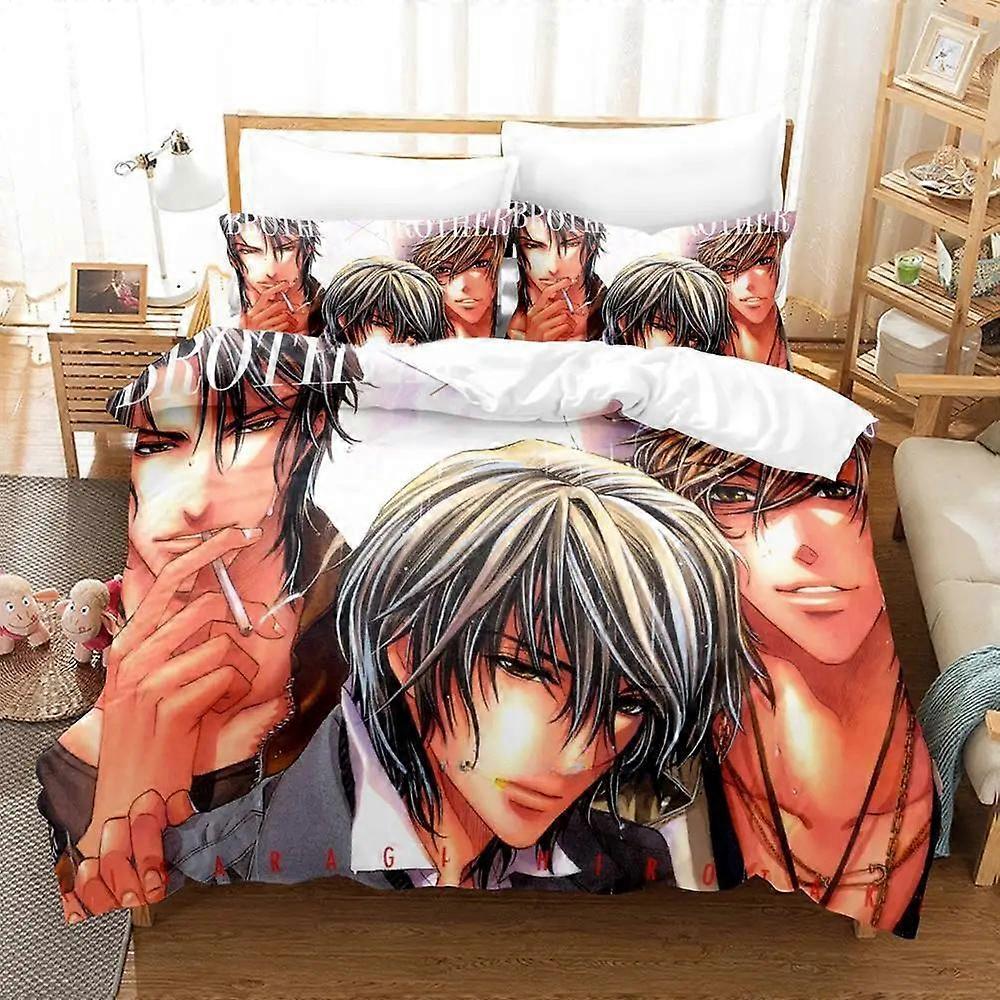 a793 Lakan Brother X Brother Sängkläder Set Enkelsäng Twin Full Size Säng Set Vuxen Barn Sovrum Påslakan Anime Lakan Set Lakan iip793