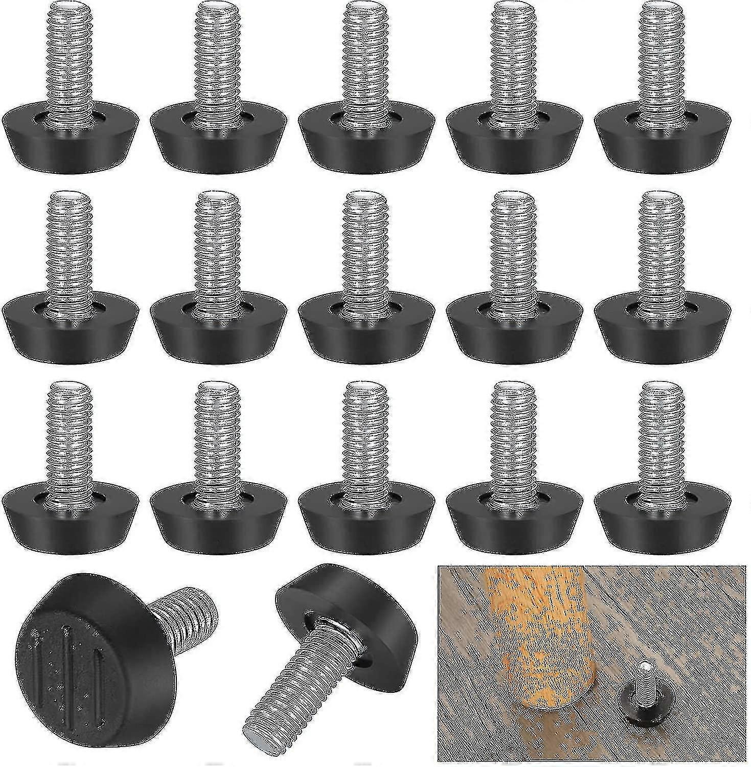 의자 다리를 위한 다리 M6 x 20 x 25mm 나사를 수평하게 하는 20pcs 조정가능한 가구