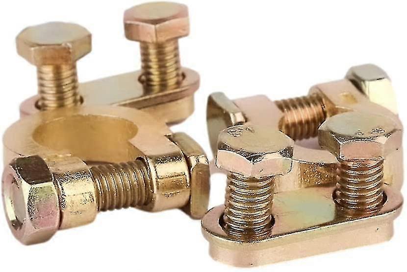 1 Pair +/- Battery Pole Clamps, Battery Pole Clamps Set Car Battery Connector Pole Clamp Universal Connection Clamps, Battery