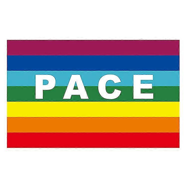 דגל חיצוני של קשת שלום, פוליאסטר עמיד בפני מזג אוויר, דגל מכתבי שלום קשת בענן, דגל כרזה חיצונית