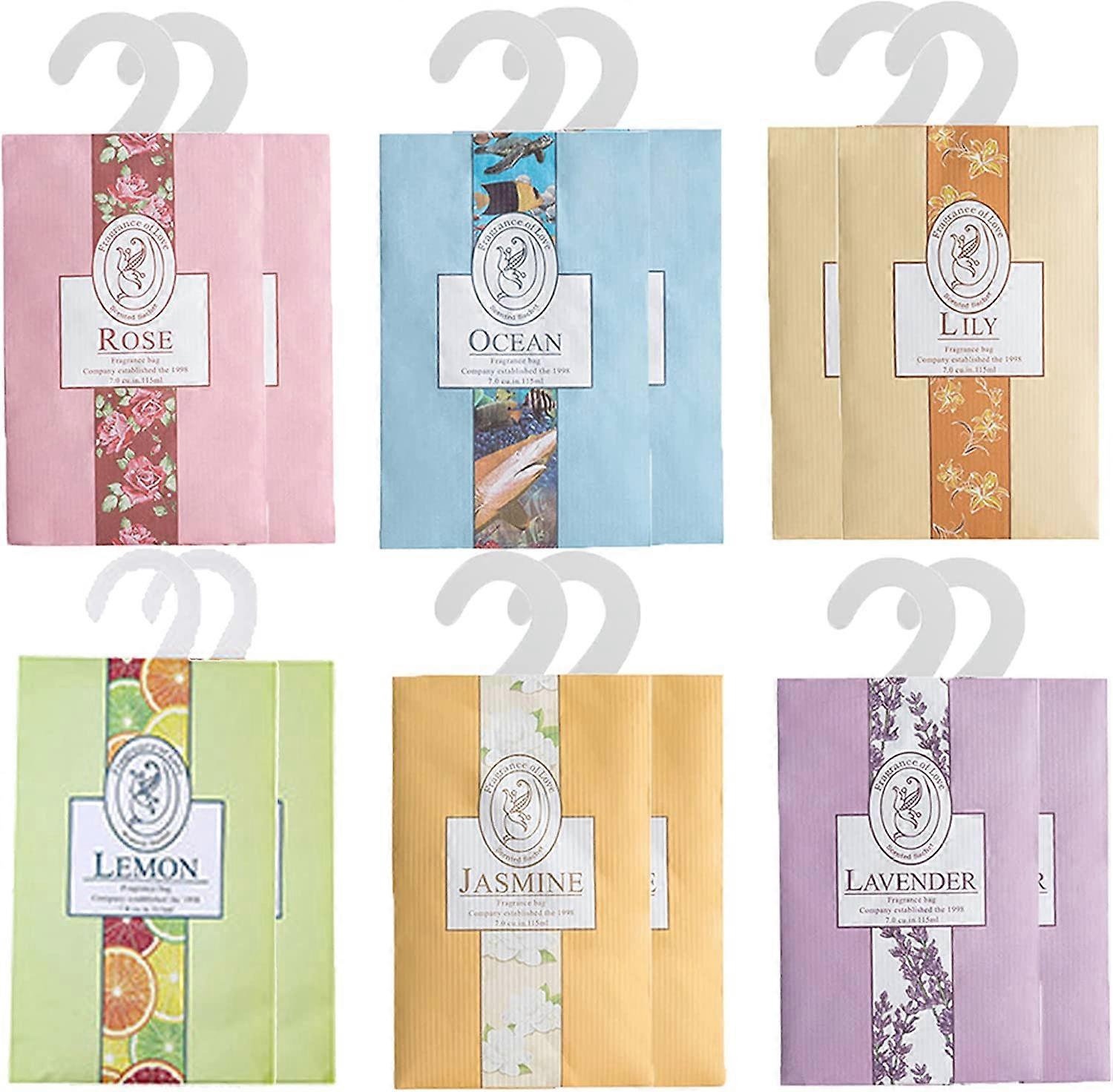 ワードローブクローゼットルームワードローブバスルームカート、アロマテラピーバッグ、天然防虫剤、ラスティングフレグランス20g(ジャスミン)のための吊り下げ式小袋付き小袋