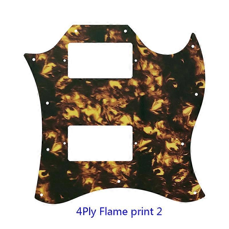 Części gitarowe do Gib Standard SG Full Face Guitar Pickguard Route PAF SG Humbuckers Scratch Plate No Bridge Hole Flame Pattern
