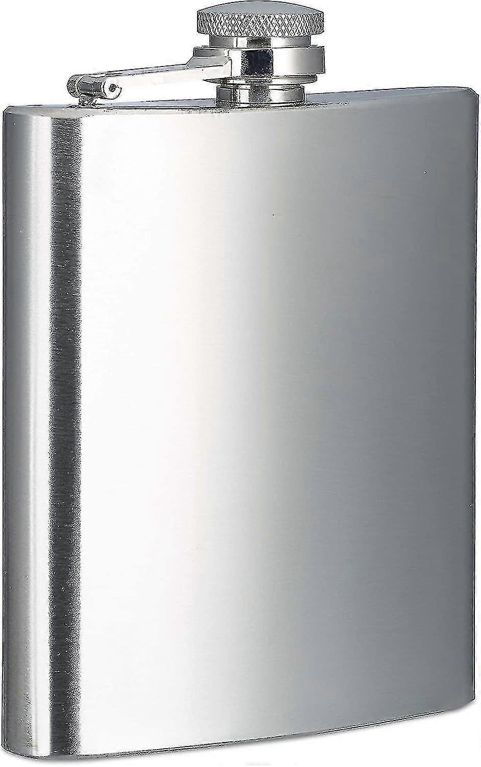 Zk- Flacon en acier inoxydable 200ml Pocket Bottle Alcohol Flask Box Silver Screw Cap, 2 X 9 X 12 Cm