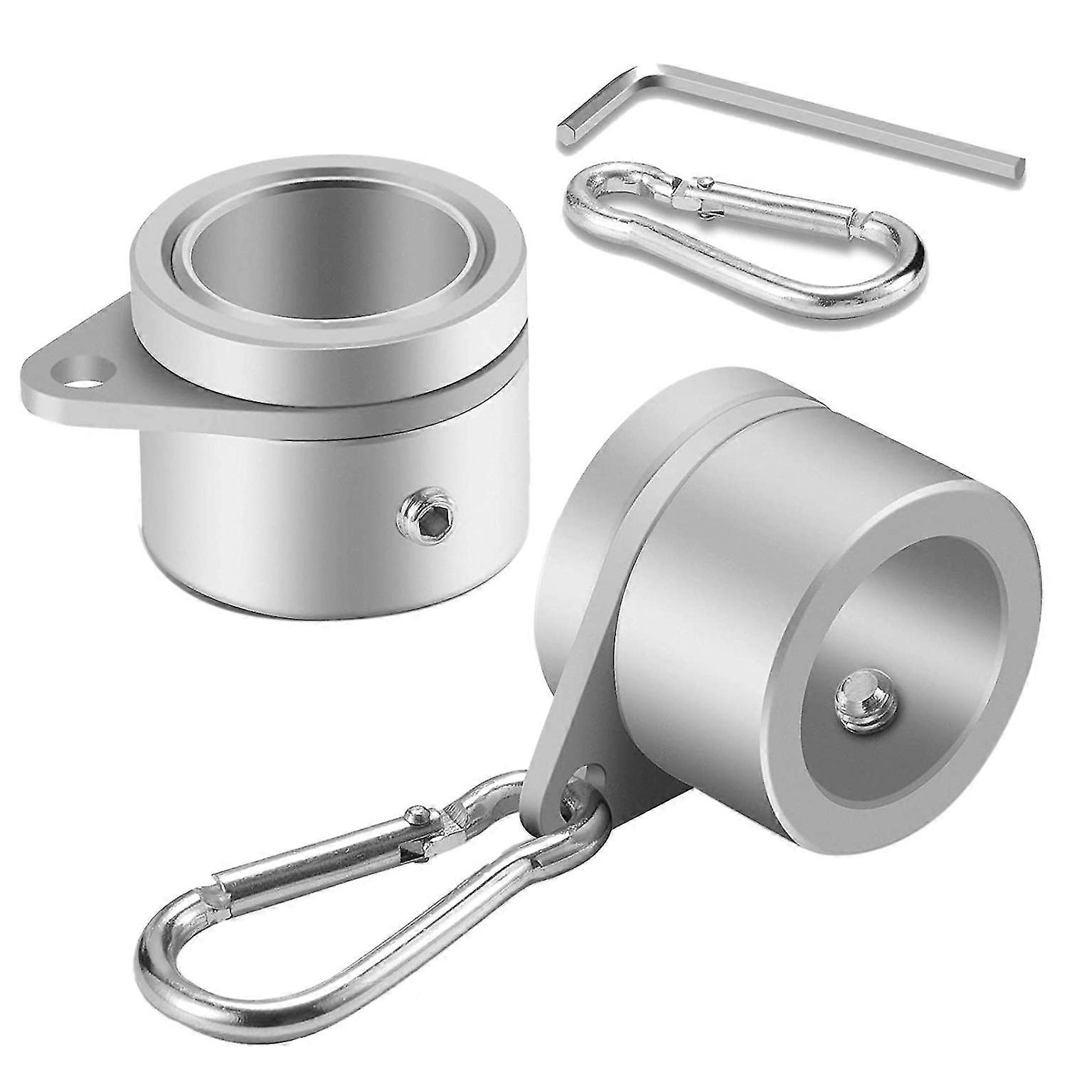 2 τεμς Σημαία Pole Rings Αντι Wrap Σημαία Κλιπ Πόλο Περιστρέφεται 360 Περιστρεφόμενο κοντάρι σημαίας Τοποθέτηση Δαχτυλίδια